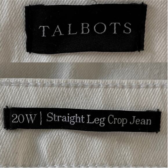 Talbots Straight Leg Crop Jean 20W White - Picture 8 of 12